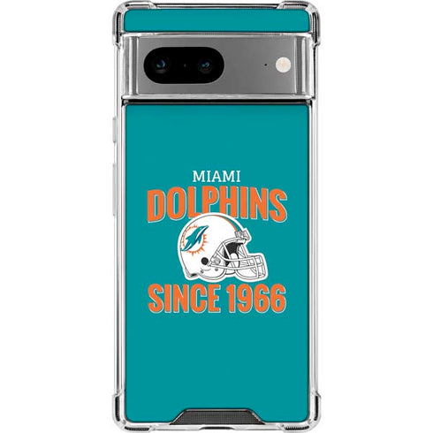 NFL Miami Dolphins Helmet Google Pixel 8a Clear Case